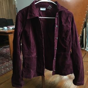CHICO’S Deep Plum Corduroy Jacket